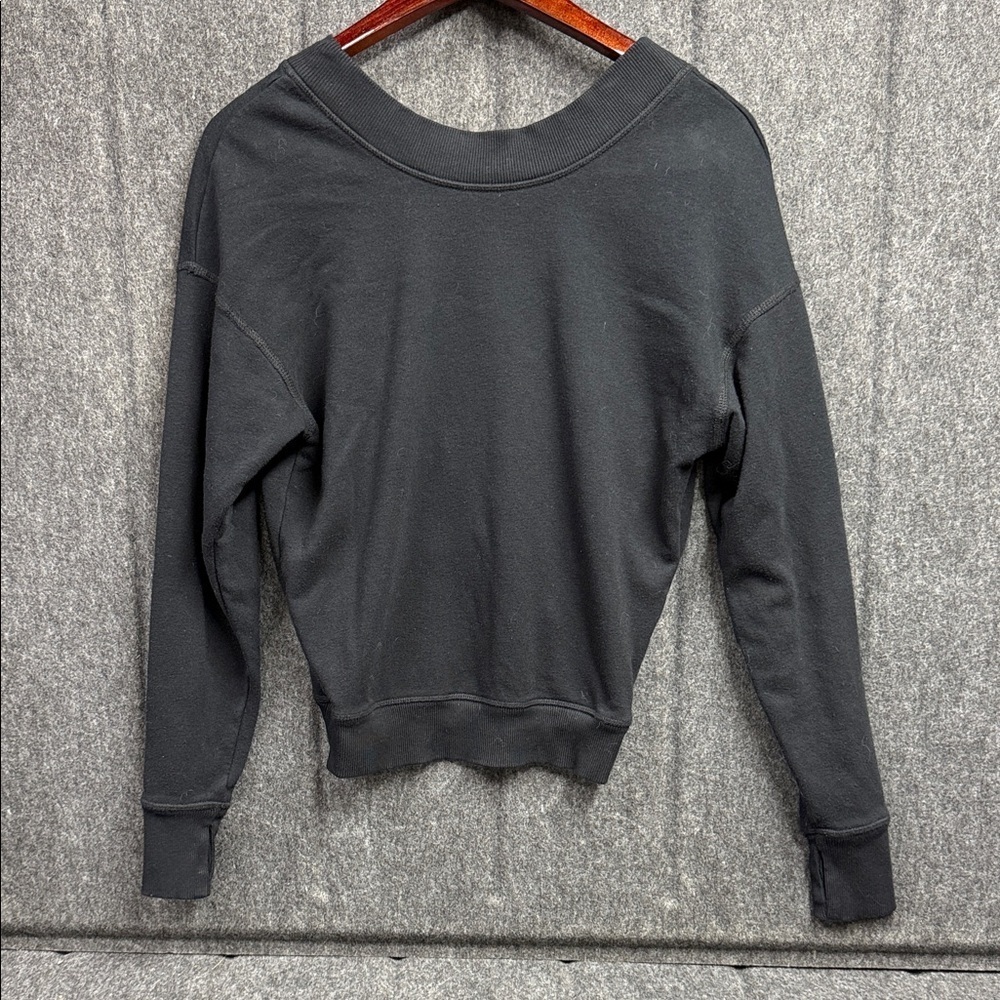Offline Elegant Black Twist Front Sweatshirt - Picture 4 of 4
